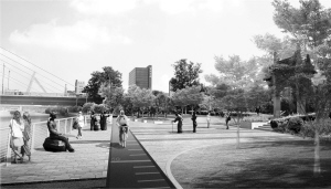 目前已建成16萬平方米綠地形成5.5公里連續(xù)綠道每日早晚有近千人次在建成區(qū)域內(nèi)鍛煉、休閑