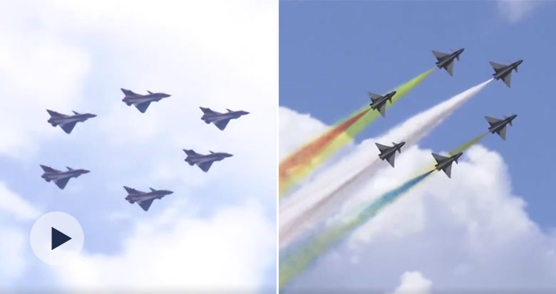 太帥!八一飛行表演隊炫技長空 全程高燃